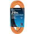 Extension Cord,25 Ft,Orange,