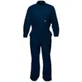 Flame-Retardant 100% Treated Cotton, Flame-Resistant Coverall, Size: 3XL, Color Family: Blues