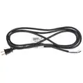 8 ft. Power Cord with SJT NEC Cord Designation, 18/2 Gauge/Conductor, and 10 Max. Amps