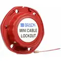 Brady Cable Lockout, Vinyl, 8 ft., Retractable Cable Lockout Style