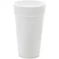 Dart Disposable Hot Cup: Foam, Uncoated/Unlined, 20 oz Capacity, Patternless, White, 500 PK