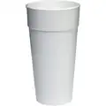 Dart Disposable Hot Cup: Foam, Uncoated/Unlined, 24 oz Capacity, Patternless, White, 500 PK