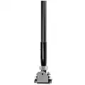 Ability One Dust Mop Handle, Clip On Mop Connection Type, Black, Steel, 60" Handle Length