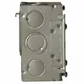 Raco Electrical Box, Galvanized Steel, 2-1/8" Nominal Depth, 4" Nominal Width, 2-1/8" Nominal Length