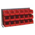 Louvered Bench Rack, Number of Sides 1, Total Number of Bins 18, Overall Depth 1/4 in