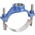 Service Saddle Repair Clamp, 6" Pipe Size, Fits Outside Dia. 5.94" to 6.90"