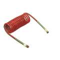Grote Coiled Nylon Air Brake Assembly, 15 ft. L with 12" Lead, Red