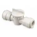 Quarter-Turn Supply Stop: Straight Body, 1/2 in Inlet Size, 1/2 in Outlet Size, CTS Outlet