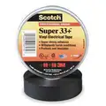 Scotch Vinyl Electrical Tape, Rubber Tape Adhesive, 7.00 mil Thick, 3/4" X 76 ft., Black, 1 EA