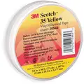 Scotch Vinyl Electrical Tape, Rubber Tape Adhesive, 7.00 mil Thick, 3/4" X 66 ft., Yellow, 1 EA