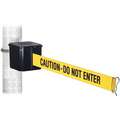 Retracta-Belt Warehouse Mount Retractable Belt Barrier, Yellow with Black Text, Caution - Do Not Enter