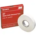 Scotch Electrical Tape, Rubber Tape Adhesive, 7.00 mil Thick, 3/4" X 66 ft., White, 1 EA