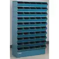 Stackbin 61" Steel Sectional Bin Unit with 5000 lb. Load Capacity, Blue; Number of Compartments: 50