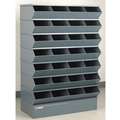 Stackbin 54-3/8" Steel Sectional Bin Unit with 5000 lb. Load Capacity, Gray; Number of Compartments: 28