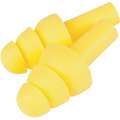 Flanged Ear Plugs, 25dB Noise Reduction Rating NRR, Uncorded, Universal, Yellow, PK 100