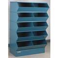 60-3/8" Steel Sectional Bin Unit with 5000 lb. Load Capacity, Blue; Number of Compartments: 10