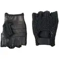 Condor Mechanics Gloves: XL ( 10 ), Mechanics Glove, Fingerless, Pigskin, Slip-On Cuff, Black, 1 PR