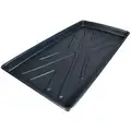 Spill Tray: 44 in L x 23 1/2 in W, 8 gal Spill Capacity, Black