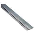 Door Sweep: Single Fin, Mill Aluminum, 7/8 in Flange Ht, 1 in Insert Size, 4 ft Lg