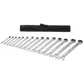 Westward Ratcheting Combination Wrench Set, SAE, Number of Pieces: 15, Number of Points: 12