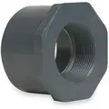 Reducing Bushing: 1 1/2 in x 3/4 in Fitting Pipe Size, Schedule 80, Male Spigot x Female NPT, Gray