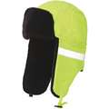 High Visibility Hat, XL, Adjustable Chin Strap Adjustment Type, Yellow, Aviator