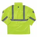 Glowear By Ergodyne Yellow/Green, Rain Jacket with Hood, 4XL, Polyester, Men's