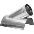 Galvanized Steel In-Cut, 12" x 6" Duct Fitting Diameter, 12" Duct Fitting Length