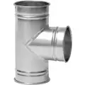 Nordfab Galvanized Steel Tee, 8" Duct Fitting Diameter, 16" Duct Fitting Length