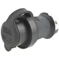 Hubbell Wiring Device-Kellems 20A Industrial Grade Shrouded Watertight Locking Plug, Black/White; NEMA Configuration: L15-20P