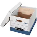 Bankers Box Record Storage Box with Dividers, 10" Height, 12" Width, 15" Depth