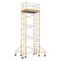 Bil-Jax Scaffold Tower: 2 to 16 ft Platform Ht, 22 ft Overall Ht, 60 in Overall Dp