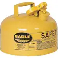 Type I Can, 2 gal., Diesel, Galvanized Steel, Yellow