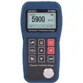 Reed Instruments Ultrasonic Thickness Gauge: Steel, 0.03 to 15.7 in (0.65 to 400mm), 0.002 in