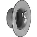 Retaining Ring with Cap: Steel, Zinc, 0.431 in Free I.D., 0.75 in Free O.D., 50 PK