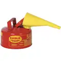 Eagle Type I Safety Can: For Flammables, Galvanized Steel, Red, 9 in Outside Dia., 10 in Ht