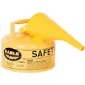 Eagle Type I Safety Can: For Diesel, Galvanized Steel, Yellow, 9 in Outside Dia., 10 in Ht