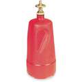 Justrite Dispensing Bottle: 32 oz. Capacity, Polyethylene, Red, 4 in Outside Dia., FM Approved