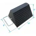 General Purpose Single, Rubber Wheel Chock; Max. Vehicle Weight: Not Rated; 10" D x 6" H x 8" W, Black