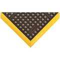 Notrax Drainage Mat, 10 ft. L, 3 ft. W, 7/8" Thick, Rectangle, Black with Yellow Border
