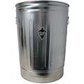 Behrens 31 gal. Round Open Top Utility Trash Can, 27"H, Silver