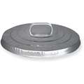 Tough Guy Trash Can Top: Round, Flat, For 31 gal Cntnr Cap, 21 in Wd/Dia, Metal, Galvanized Steel
