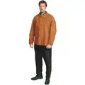 Brown Leather Welding Jacket, Size: 2XL, 30" Length