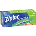 Ziploc 6-1/2"L x 5-7/8"W Standard Reclosable Poly Bag with Zip Seal Closure, Clear; 1.20 mil Thickness