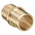 Coupling: Brass, Barbed x Barbed, For 1/2 in x 1/2 in Tube ID, 1 3/8 in Overall Lg