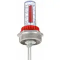 Krueger Level Gauge: For 34 in Container Dp, 2 in, Galvanized Steel / HDPE, 0 in Extension Lg