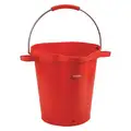 Hygienic Bucket,5 1/4 Gal,Red