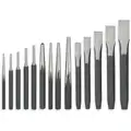 Carbon Tool Steel Punch and Chisel Set; Number of Pieces: 14