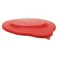 Pail Lid,Red,14 5/8 In