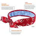Chill-Its By Ergodyne Evaporative Cooling Bandana, PVA and Cotton, Red, Universal,1 EA
